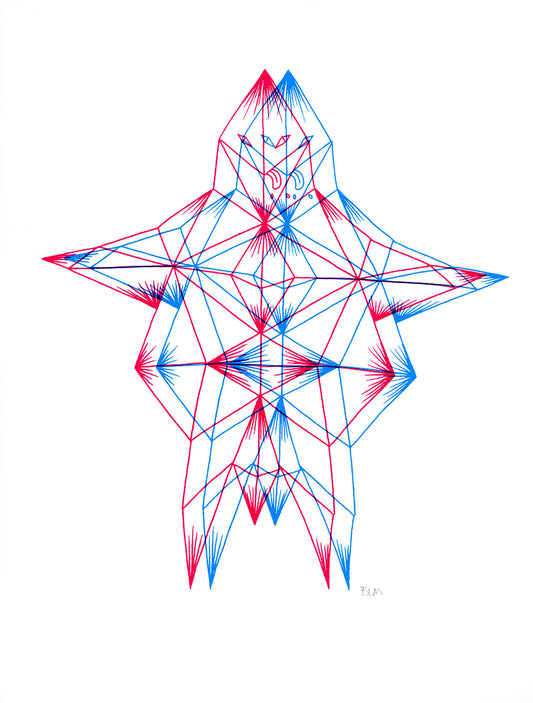 3D Monster screenprint