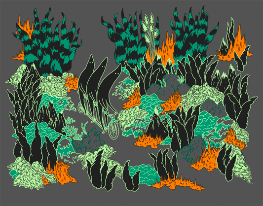 3 Ghost Bike screenprint