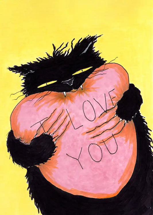 Cat Loves You Note Card