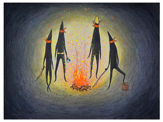 Ghost Fire Cowboy Gang giclee print