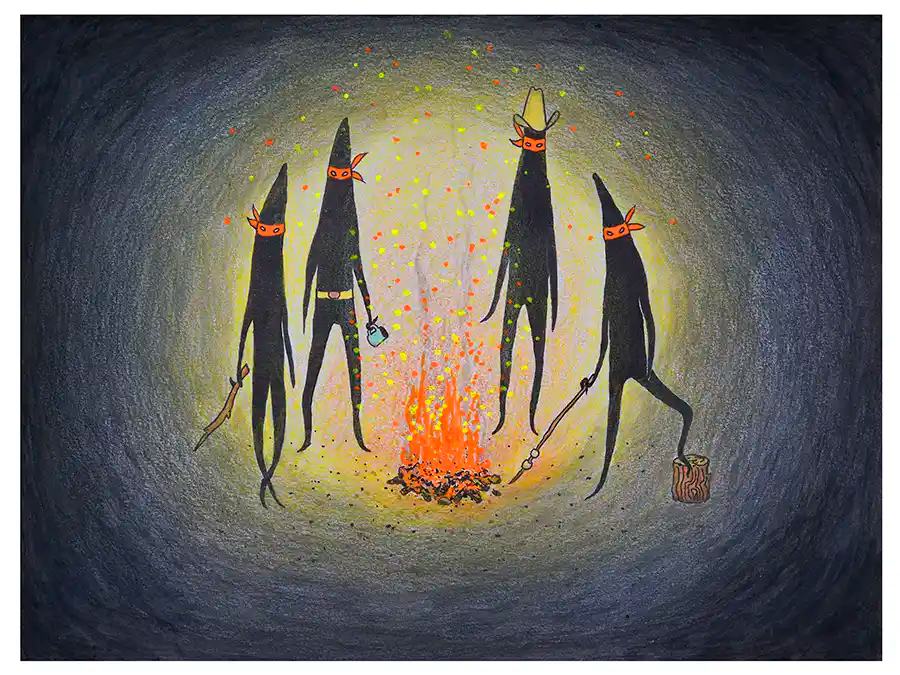 Ghost Fire Cowboy Gang giclee print