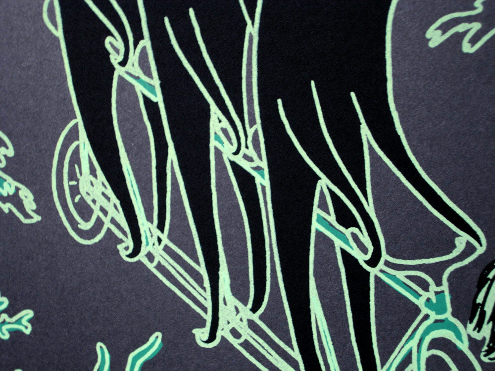 3 Ghost Bike screenprint
