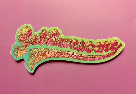 Get Awesome wood grain vinyl sticker