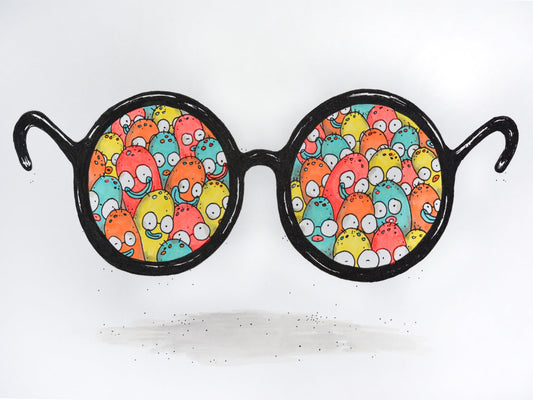 Glasses giclee print