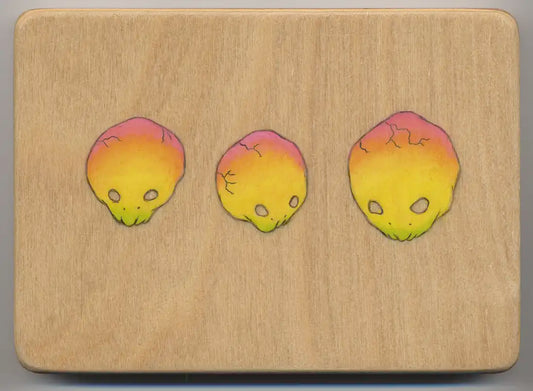 Rainbow Skulls Painting on Wood