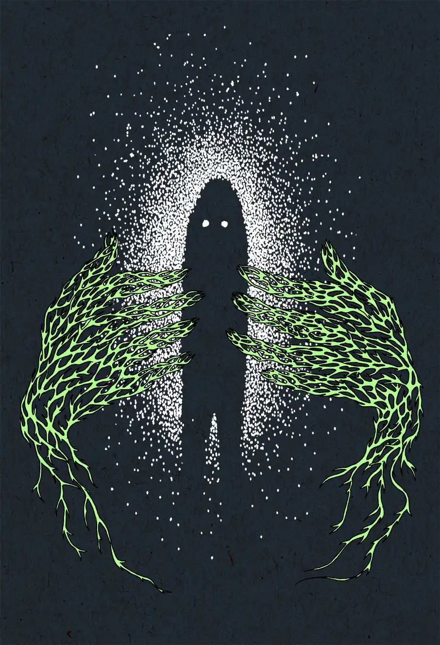 Ghost Hands screenprint